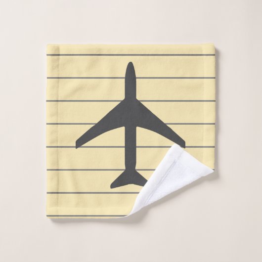 Funky Pilot Aviation Stripes Lines Bad Handdoek (Wasdoekje)