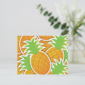 Funky pineappel briefkaart (Staand voorkant)