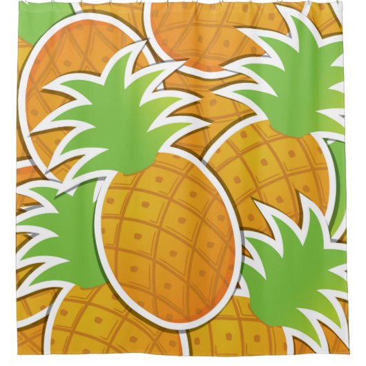 Funky pineappel douchegordijn (Voorkant)