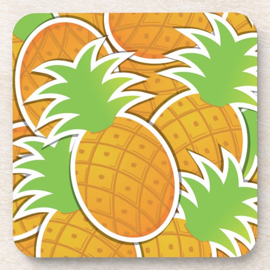 Funky pineappel drankjes onderzetter (Voorkant)