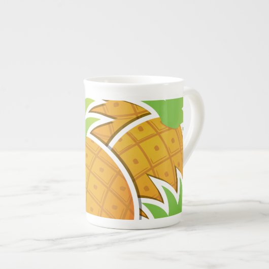 Funky pineappel porselein kop (Voorkant rechts)