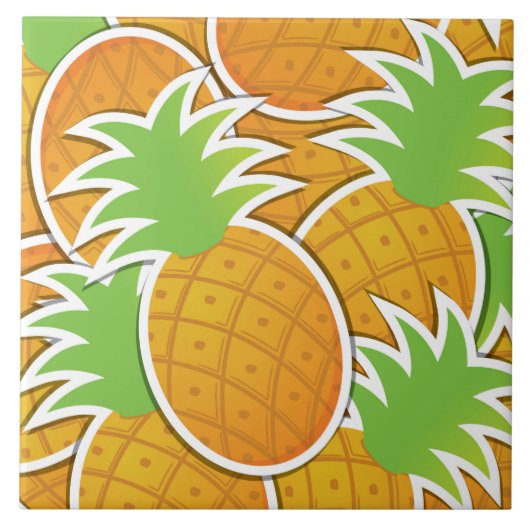 Funky pineappel tegeltje (Voorkant)