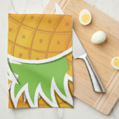 Funky pineappel theedoek (Quarter Fold)