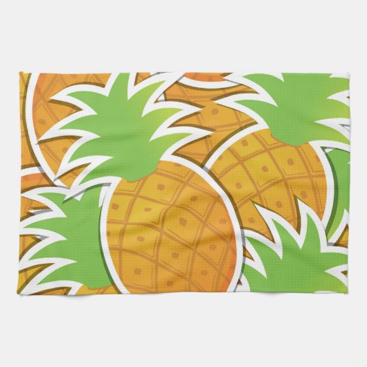 Funky pineappel theedoek (Horizontaal)
