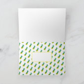 Funky Pineapple Jouw tekst Blank Wenskaart Kaart (Binnen)