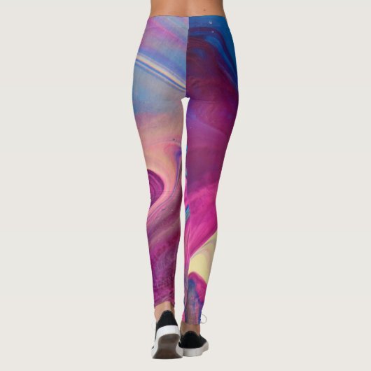 Funky Pink Art Leggings (Achterkant)
