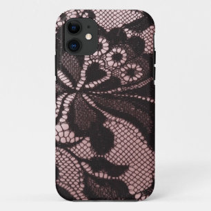 Funky Pink & Black Lace IPhone 5 Hoesje
