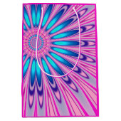 Funky Pink Blue Groovy Medium Cadeauzakje (Voorkant)