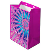 Funky Pink Blue Groovy Medium Cadeauzakje (Achterkant Gekanteld)