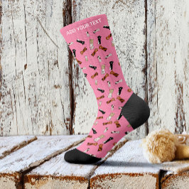 Funky Pink Cat Paw Socks Sokken