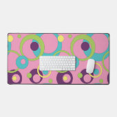 Funky Pink Circles Bureaumat (Keyboard & Muis)