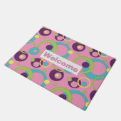 Funky Pink Circles Doormat Deurmat (Schuin)