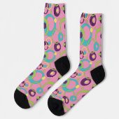 Funky Pink Circles Houndstooth Sokken (Links)