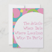 Funky Pink Circles Kaart (Achterkant)