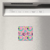 Funky Pink Circles Magnet (Insitu (Vaatwasser))