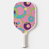 Funky Pink Circles Pickleball Paddle (Achterkant)