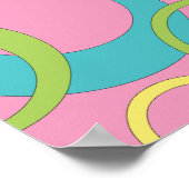 Funky Pink Circles Poster (Hoek)
