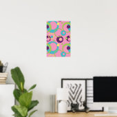 Funky Pink Circles Poster (Thuiskantoor)