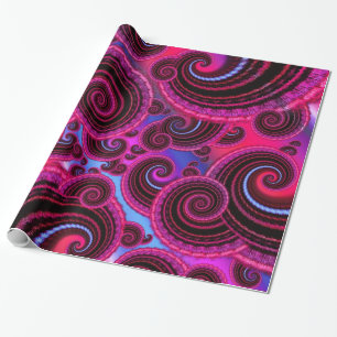 Funky Pink en Turquoise Swirl Pattern Cadeaupapier