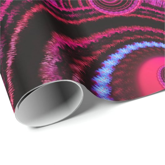 Funky Pink en Turquoise Swirl Pattern Cadeaupapier (Rol Hoek)