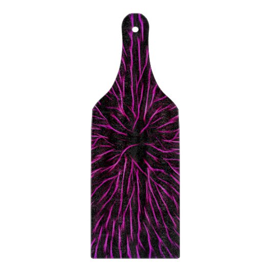 Funky Pink Fire Flower Abstract Snijplank (Voorkant)