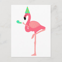 Funky Pink Flamingo Dragen Party Pet Uitnodiging Briefkaart