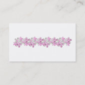 Funky Pink Foral Dot Handbag Visitekaartje (Achterkant)