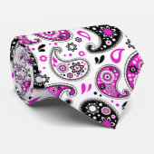 Funky Pink Modern Country Western Bandana Paisley Stropdas (Opgerold)