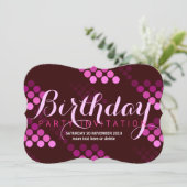 Funky Pink Party II Birthday Uitnodiging (Staand voorkant)