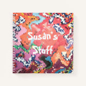 Funky Pink Pastels Abstract Dagboek Notitieboek (Voorkant)