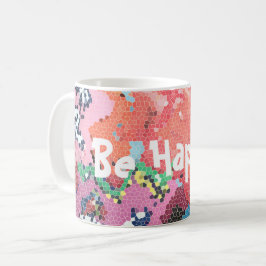 Funky Pink Pastels Abstract Koffiemok