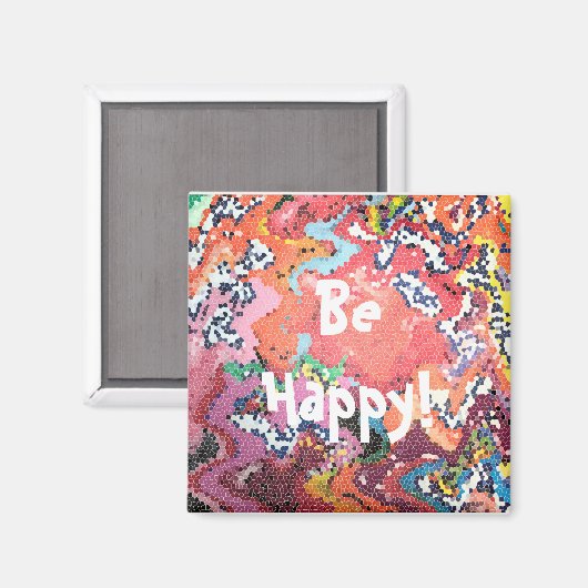 Funky Pink Pastels Abstract Magneet (Voorkant / Achterkant)