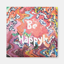 Funky Pink Pastels Abstract Magneet