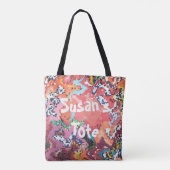 Funky Pink Pastels Abstract Tote Bag (Achterkant)