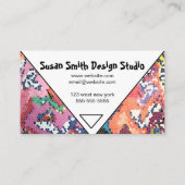 Funky Pink Pastels Abstract Visitekaartje (Achterkant)
