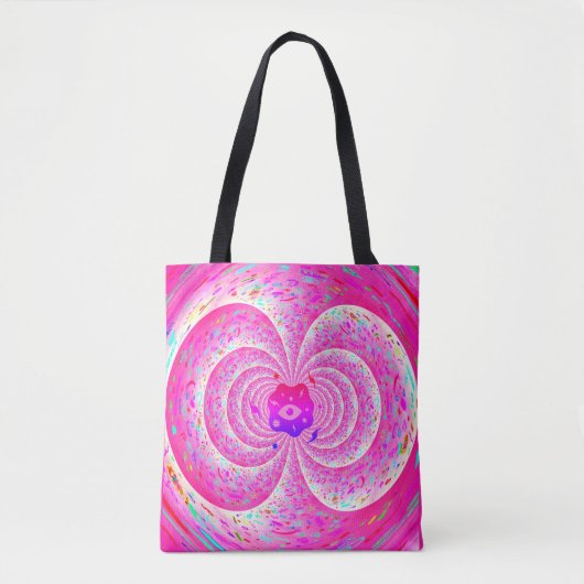 Funky Pink Spiral Tote Bag (Voorkant)