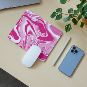 Funky Pink Swirl Tie Dye Muismat