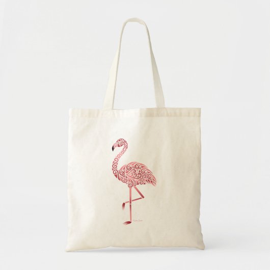 Funky Pink Tribal Flamingo Tote Bag (Voorkant)