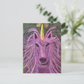 Funky Pink unicorn Briefkaart (Staand voorkant)