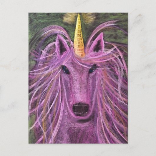 Funky Pink unicorn Briefkaart (Voorkant)
