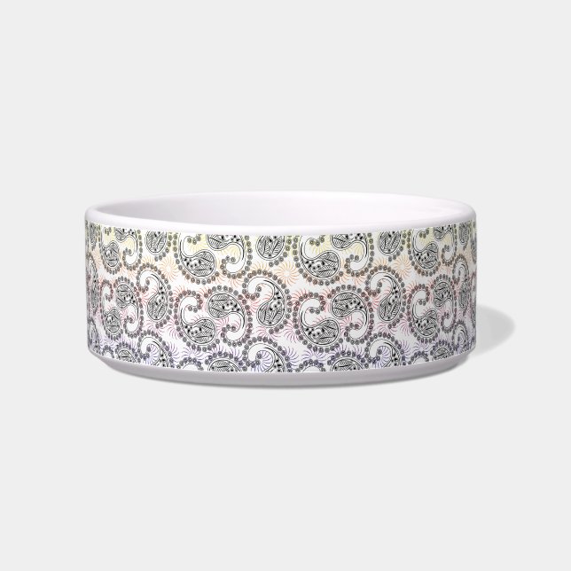 Funky Pinwheels Paisley Design Voerbakje (Links)