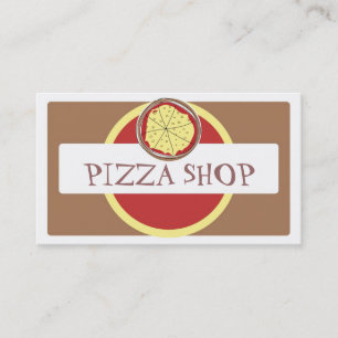 Funky pizzashop heldere visitekaartjes