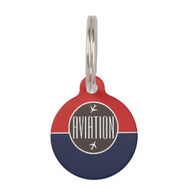 Funky Plane Airplane Pilot Aviation Flying Huisdierpenning
