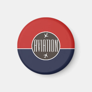 Funky Plane Airplane Pilot Aviation Flying Magneet