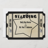 Funky Playbill Weddenschap Ticket Style Kaart (Achterkant)