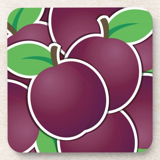 Funky plum onderzetter (Voorkant)
