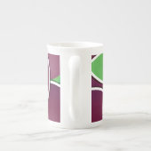 Funky plum porselein kop (Achterkant)