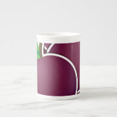 Funky plum porselein kop (Voorkant)
