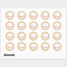 Funky Polka Dot Accent Ronde Sticker
