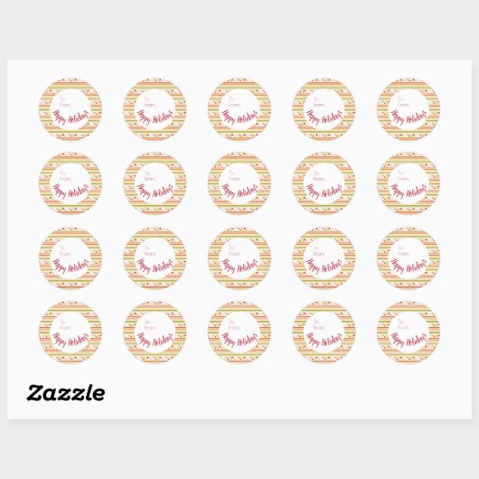 Funky Polka Dot Accent Ronde Sticker (Vel)